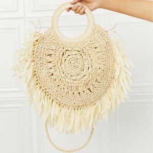 Chic Cream Woven Handbag and Hat❤️❤️❤️